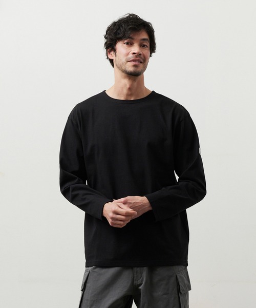 FIDELITY(フィデリティ)の「N/C BASQUE SHIRT / バスクシャツ(Tシャツ/カットソー・メンズ・オフホワイト/ダークグリーン/ブラック・MEDIUM/LARGE)」の3枚目の写真