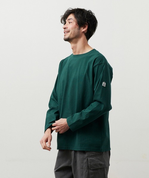 FIDELITY(フィデリティ)の「N/C BASQUE SHIRT / バスクシャツ(Tシャツ/カットソー・メンズ・オフホワイト/ダークグリーン/ブラック・MEDIUM/LARGE)」の1枚目の写真