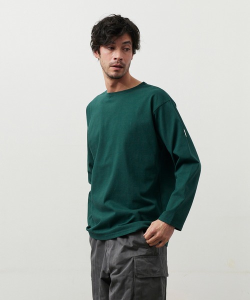 FIDELITY(フィデリティ)の「N/C BASQUE SHIRT / バスクシャツ(Tシャツ/カットソー・メンズ・オフホワイト/ダークグリーン/ブラック・MEDIUM/LARGE)」の6枚目の写真