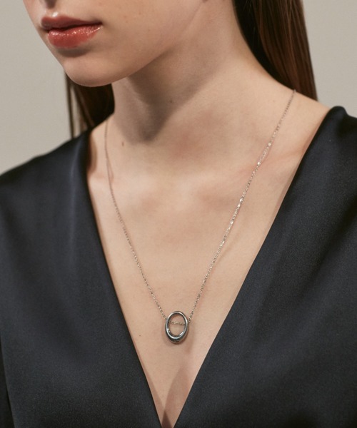 ciite' surgical stainless（シーテサージカルステンレス）の「【 金属アレルギー対応 】 オーバルモチーフネックレス サージカルステンレス 316L（ネックレス・レディース・シルバー/ゴールド・FREE）」の3枚目の写真