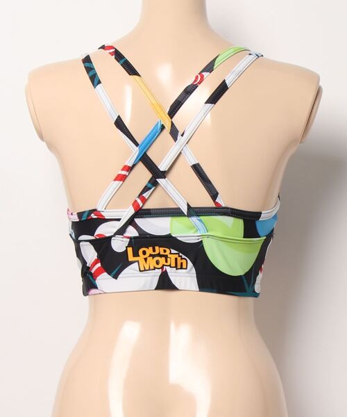 Loudmouth - LOUDMOUTH レディース トップスボトムスセット売り ラウドマウス レディース ゴルフウェア 半袖 柄切替 モック