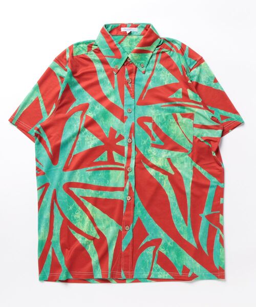 Maunaloa(マウナロア)の「【Maunaloa】Ocean Blue Bird ティアレタパMEN'Sシャツ(シャツ/ブラウス・メンズ・パープル/グリーン/ライトブルー/オレンジ/ブラック・L/M)」の3枚目の写真
