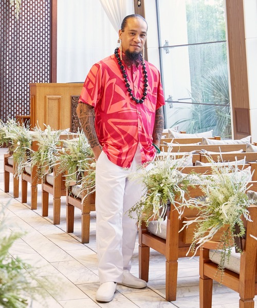 Maunaloa(マウナロア)の「【Maunaloa】Ocean Blue Bird ティアレタパMEN'Sシャツ(シャツ/ブラウス・メンズ・パープル/グリーン/ライトブルー/オレンジ/ブラック・L/M)」の18枚目の写真