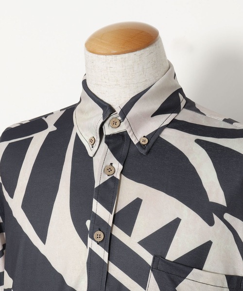 Maunaloa(マウナロア)の「【Maunaloa】Ocean Blue Bird ティアレタパMEN'Sシャツ(シャツ/ブラウス・メンズ・パープル/グリーン/ライトブルー/オレンジ/ブラック・L/M)」の13枚目の写真
