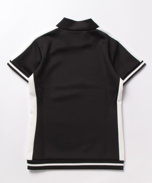 marie claire(マリ・クレール)の「marie claire GOLF/マリクレール ゴルフ ゴルフウェア UVカット ストレッチ モックネック 半袖 シャツ(Tシャツ/カットソー・レディース・ブラック/ライトグレー/イエロー/ブルー・L/M/S/LL)」の5枚目の写真