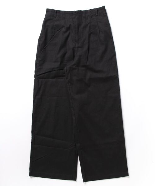 Chez toi(シェトワ)の「リネンストレッチストレートパンツ(その他パンツ・レディース・ブラック/オフホワイト/ブルー・FREE)」の12枚目の写真