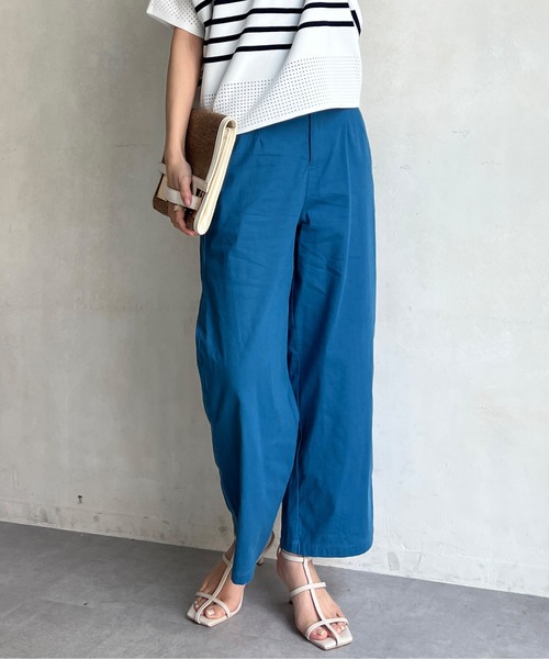 Chez toi(シェトワ)の「リネンストレッチストレートパンツ(その他パンツ・レディース・ブラック/オフホワイト/ブルー・FREE)」の20枚目の写真