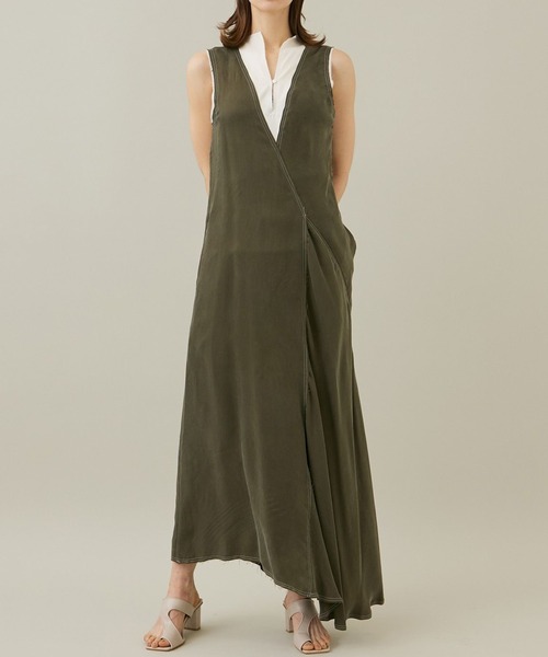 IHNN/イン】ASYMMETRY LONG DRESS/アシンメトリーロングドレス（ドレス 