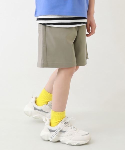 devirock（デビロック）の「よくばりストレッチ ツイル ハーフパンツ（その他パンツ・キッズ・ブラック/グレー系その他/ダークグリーン/ライトカーキ/パープル系その他/テラコッタ/ダークベージュ/チャコール/グリーン系6/ブルー系その他3/ピンクベージュ/パープル系その他2/ブルー系その他2/レッド系/グリーン系1・80ｃｍ/90cm/100cm/120cm/130cm/140cm/150cm/160cm/110cm）」の2枚目の写真