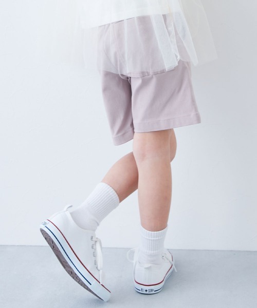 devirock（デビロック）の「よくばりストレッチ ツイル ハーフパンツ（その他パンツ・キッズ・ブラック/グレー系その他/ダークグリーン/ライトカーキ/パープル系その他/テラコッタ/ダークベージュ/チャコール/グリーン系6/ブルー系その他3/ピンクベージュ/パープル系その他2/ブルー系その他2/レッド系/グリーン系1・80ｃｍ/90cm/100cm/120cm/130cm/140cm/150cm/160cm/110cm）」の14枚目の写真