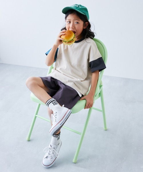 devirock（デビロック）の「よくばりストレッチ ツイル ハーフパンツ（その他パンツ・キッズ・ブラック/グレー系その他/ダークグリーン/ライトカーキ/パープル系その他/テラコッタ/ダークベージュ/チャコール/グリーン系6/ブルー系その他3/ピンクベージュ/パープル系その他2/ブルー系その他2/レッド系/グリーン系1・80ｃｍ/90cm/100cm/120cm/130cm/140cm/150cm/160cm/110cm）」の17枚目の写真