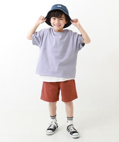 devirock（デビロック）の「よくばりストレッチ ツイル ハーフパンツ（その他パンツ・キッズ・ブラック/グレー系その他/ダークグリーン/ライトカーキ/パープル系その他/テラコッタ/ダークベージュ/チャコール/グリーン系6/ブルー系その他3/ピンクベージュ/パープル系その他2/ブルー系その他2/レッド系/グリーン系1・80ｃｍ/90cm/100cm/120cm/130cm/140cm/150cm/160cm/110cm）」の20枚目の写真