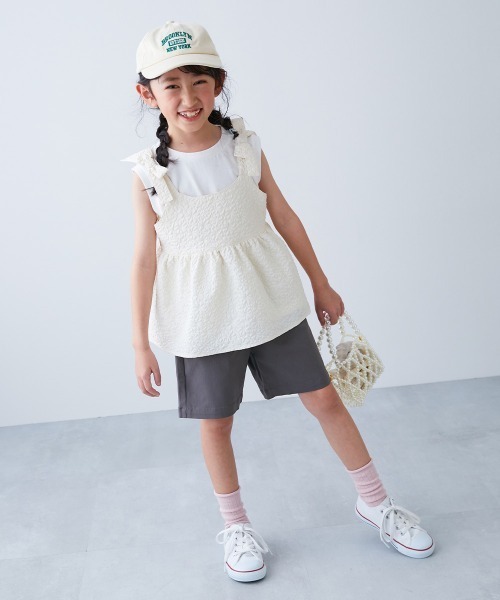 devirock（デビロック）の「よくばりストレッチ ツイル ハーフパンツ（その他パンツ・キッズ・ブラック/グレー系その他/ダークグリーン/ライトカーキ/パープル系その他/テラコッタ/ダークベージュ/チャコール/グリーン系6/ブルー系その他3/ピンクベージュ/パープル系その他2/ブルー系その他2/レッド系/グリーン系1・80ｃｍ/90cm/100cm/120cm/130cm/140cm/150cm/160cm/110cm）」の22枚目の写真