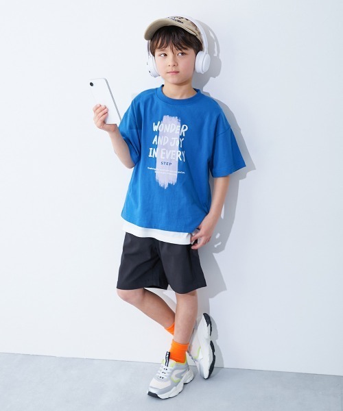 devirock（デビロック）の「よくばりストレッチ ツイル ハーフパンツ（その他パンツ・キッズ・ブラック/グレー系その他/ダークグリーン/ライトカーキ/パープル系その他/テラコッタ/ダークベージュ/チャコール/グリーン系6/ブルー系その他3/ピンクベージュ/パープル系その他2/ブルー系その他2/レッド系/グリーン系1・80ｃｍ/90cm/100cm/120cm/130cm/140cm/150cm/160cm/110cm）」の16枚目の写真