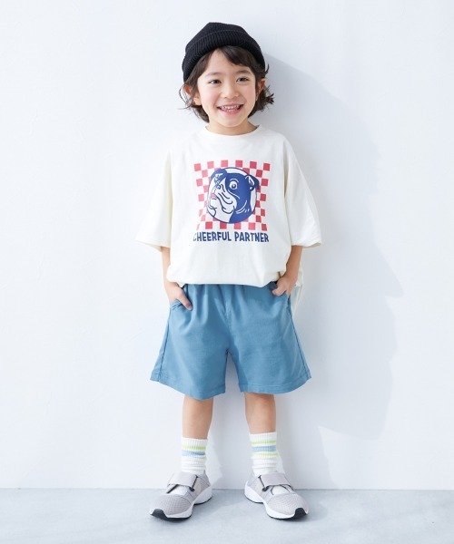 devirock（デビロック）の「よくばりストレッチ ツイル ハーフパンツ（その他パンツ・キッズ・ブラック/グレー系その他/ダークグリーン/ライトカーキ/パープル系その他/テラコッタ/ダークベージュ/チャコール/グリーン系6/ブルー系その他3/ピンクベージュ/パープル系その他2/ブルー系その他2/レッド系/グリーン系1・80ｃｍ/90cm/100cm/120cm/130cm/140cm/150cm/160cm/110cm）」の20枚目の写真