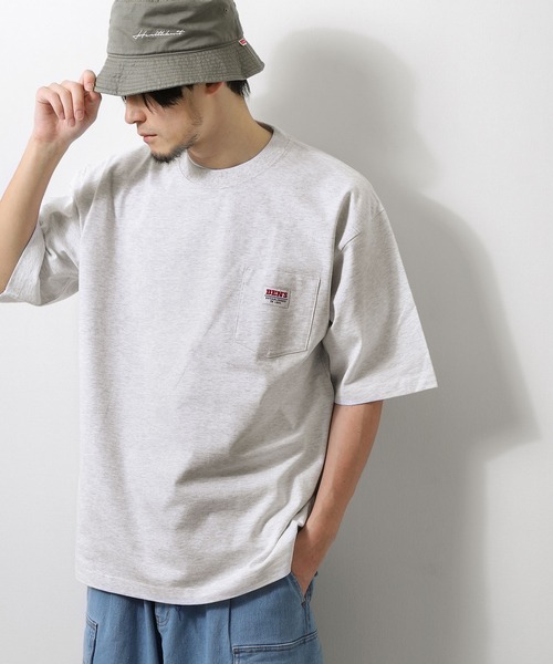 BEN DAVIS（ベンデイビス）の「【別注】【BEN DAVIS】 ピスネーム ポケット 半袖Tシャツ（Tシャツ/カットソー・メンズ・ホワイト/グリーン/アクア/イエロー/ブラック/オートミール/ブルー/チャコール/グリーン系/パープル/ネイビー/ミックスグレー/オレンジ/マスタード/グリーン系その他2/ホワイト系/ワイン/ブラウン/ネイビー系・MEDIUM/LARGE/SMALL/X-LARGE）」の7枚目の写真