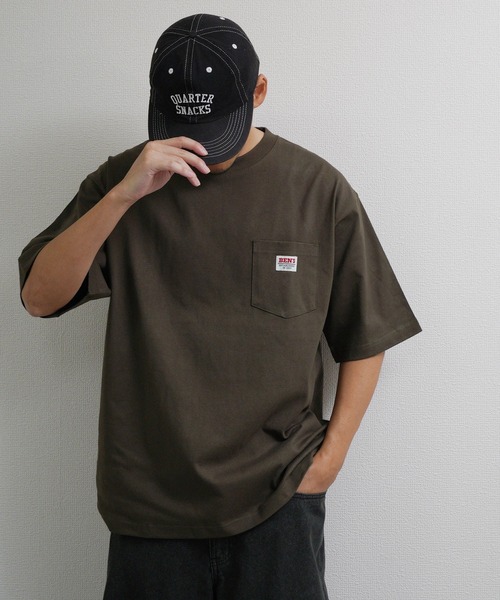 BEN DAVIS（ベンデイビス）の「【別注】【BEN DAVIS】 ピスネーム ポケット 半袖Tシャツ（Tシャツ/カットソー・メンズ・ホワイト/グリーン/アクア/イエロー/ブラック/オートミール/ブルー/チャコール/グリーン系/パープル/ネイビー/ミックスグレー/オレンジ/マスタード/グリーン系その他2/ホワイト系/ワイン/ブラウン/ネイビー系・MEDIUM/LARGE/SMALL/X-LARGE）」の6枚目の写真
