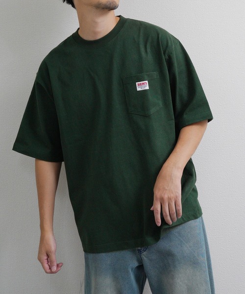 BEN DAVIS（ベンデイビス）の「【別注】【BEN DAVIS】 ピスネーム ポケット 半袖Tシャツ（Tシャツ/カットソー・メンズ・ホワイト/グリーン/アクア/イエロー/ブラック/オートミール/ブルー/チャコール/グリーン系/パープル/ネイビー/ミックスグレー/オレンジ/マスタード/グリーン系その他2/ホワイト系/ワイン/ブラウン/ネイビー系・MEDIUM/LARGE/SMALL/X-LARGE）」の9枚目の写真