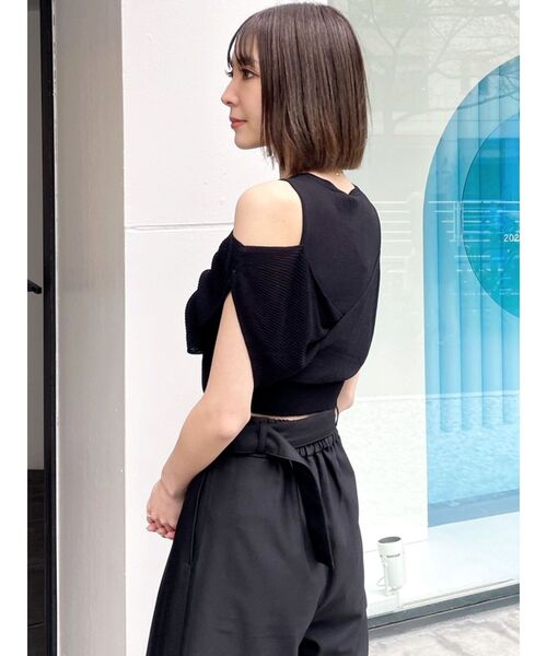 GYDA（ジェイダ）の「リブカシュクールニットTOPS（ニット/セーター・レディース・ブラック/オフホワイト・FREE）」の20枚目の写真