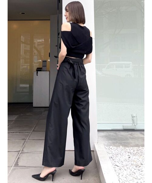 GYDA（ジェイダ）の「リブカシュクールニットTOPS（ニット/セーター・レディース・ブラック/オフホワイト・FREE）」の18枚目の写真