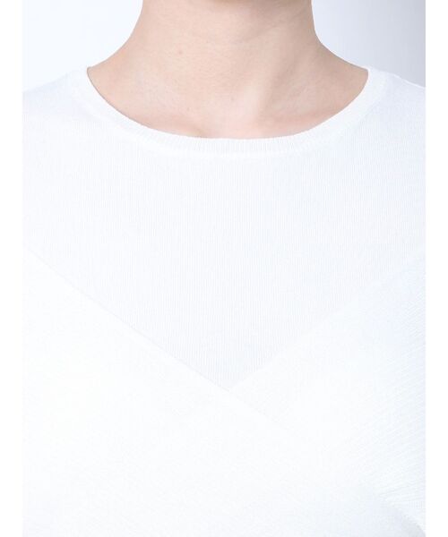 GYDA（ジェイダ）の「リブカシュクールニットTOPS（ニット/セーター・レディース・ブラック/オフホワイト・FREE）」の8枚目の写真