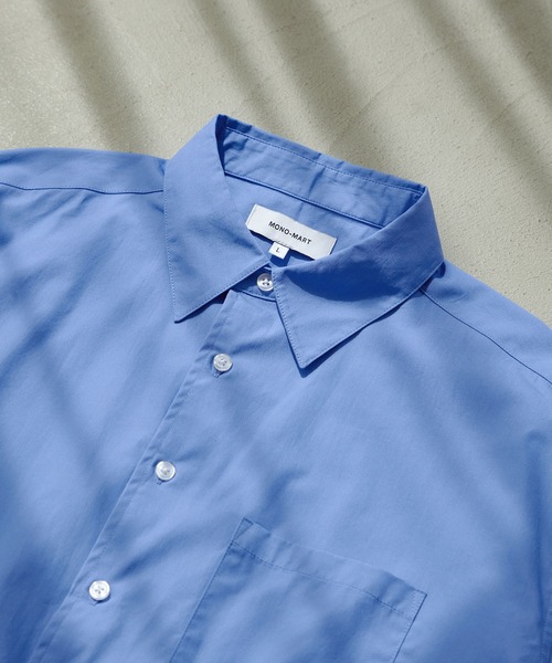 MONO-MART（モノマート）の「ワイドリラックスレギュラーカラーS/Sシャツ（シャツ/ブラウス・メンズ・ブラック/ブルー/ベージュ/ホワイト/ライトグレー/ブルー系/ベージュ系/グリーン系/ブラック系1/チャコールグレー/グレー系1/ブルー系2・L/M）」の19枚目の写真