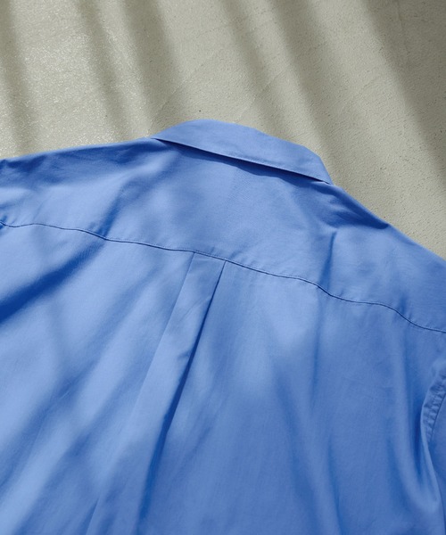 MONO-MART（モノマート）の「ワイドリラックスレギュラーカラーS/Sシャツ（シャツ/ブラウス・メンズ・ブラック/ブルー/ベージュ/ホワイト/ライトグレー/ブルー系/ベージュ系/グリーン系/ブラック系1/チャコールグレー/グレー系1/ブルー系2・L/M）」の20枚目の写真