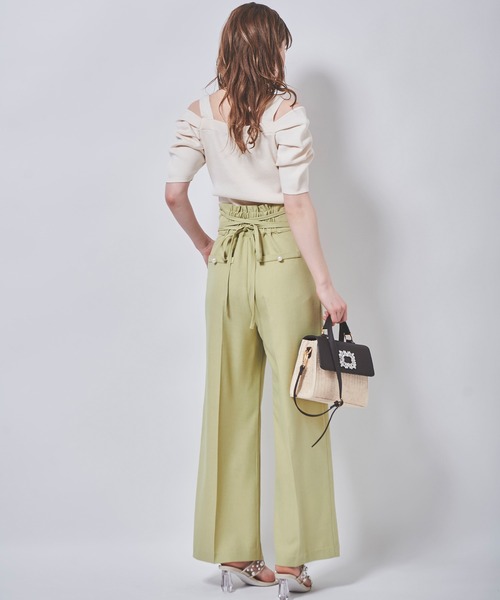 31 Sons de mode（トランテアン　ソン　ドゥ　モード）の「クロスベルトワイドパンツ（その他パンツ・レディース・ブラック/ピンク/ライトグリーン・36/38）」の12枚目の写真