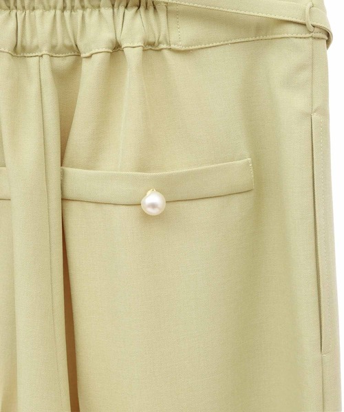 31 Sons de mode（トランテアン　ソン　ドゥ　モード）の「クロスベルトワイドパンツ（その他パンツ・レディース・ブラック/ピンク/ライトグリーン・36/38）」の4枚目の写真