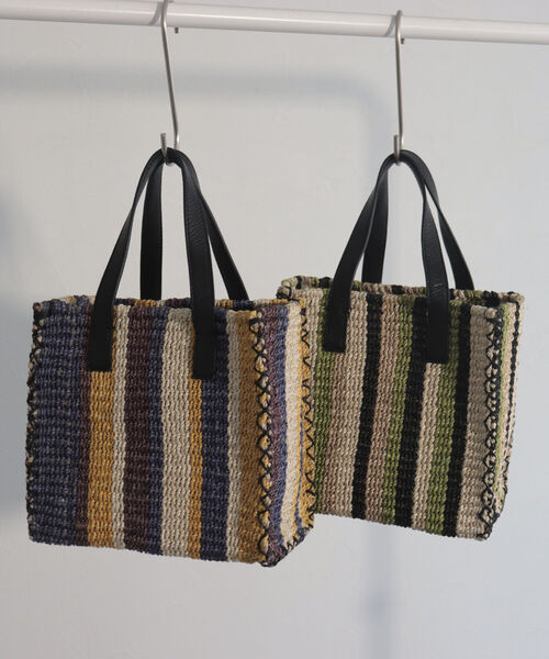 POMTATA（ポンタタ）の「【POMTATA/ポンタタ】STR TOTE M（かごバッグ・レディース・パープル系その他4/グリーン系その他3・FREE）」の2枚目の写真