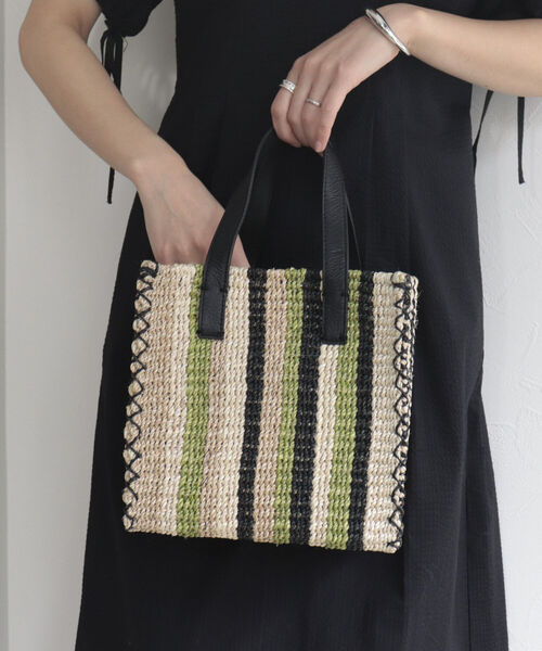 POMTATA（ポンタタ）の「【POMTATA/ポンタタ】STR TOTE M（かごバッグ・レディース・パープル系その他4/グリーン系その他3・FREE）」の3枚目の写真