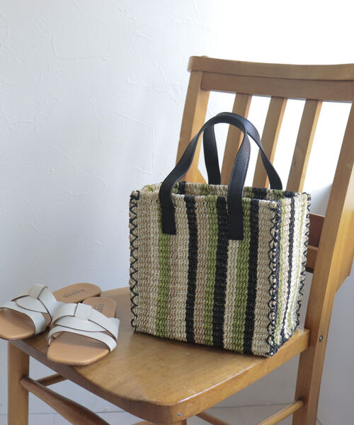 POMTATA（ポンタタ）の「【POMTATA/ポンタタ】STR TOTE M（かごバッグ・レディース・パープル系その他4/グリーン系その他3・FREE）」の4枚目の写真