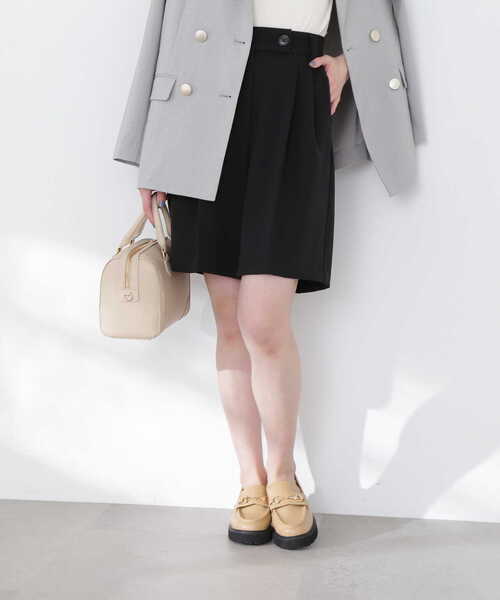 N.（N. Natural Beauty Basic）（エヌエヌナチュラルビューティーベーシック）の「◆２タックショートパンツ（その他パンツ・レディース・ベージュ/ブラック・MEDIUM）」の18枚目の写真