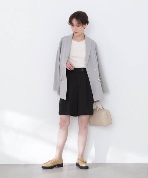 N.（N. Natural Beauty Basic）（エヌエヌナチュラルビューティーベーシック）の「◆２タックショートパンツ（その他パンツ・レディース・ベージュ/ブラック・MEDIUM）」の11枚目の写真
