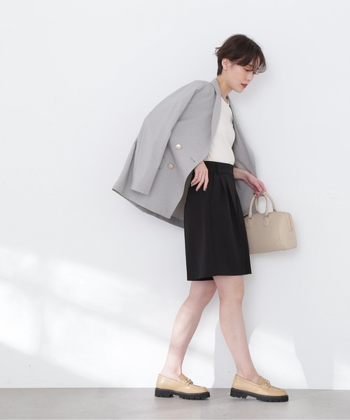 N.（N. Natural Beauty Basic）（エヌエヌナチュラルビューティーベーシック）の「◆２タックショートパンツ（その他パンツ・レディース・ベージュ/ブラック・MEDIUM）」の13枚目の写真