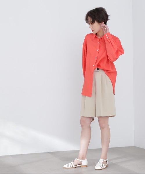 N.（N. Natural Beauty Basic）（エヌエヌナチュラルビューティーベーシック）の「◆２タックショートパンツ（その他パンツ・レディース・ベージュ/ブラック・MEDIUM）」の8枚目の写真