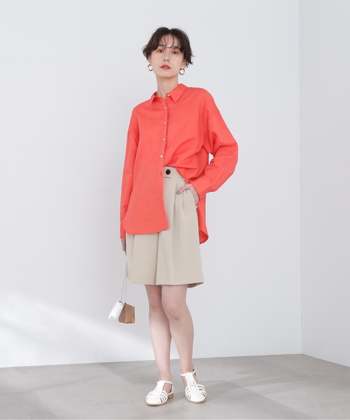 N.（N. Natural Beauty Basic）（エヌエヌナチュラルビューティーベーシック）の「◆２タックショートパンツ（その他パンツ・レディース・ベージュ/ブラック・MEDIUM）」の3枚目の写真