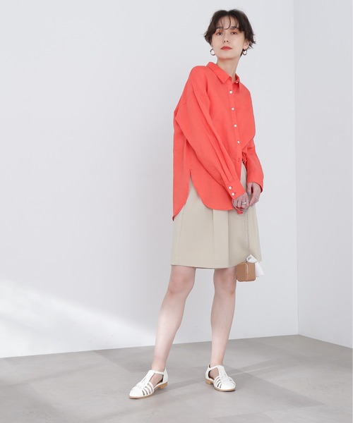 N.（N. Natural Beauty Basic）（エヌエヌナチュラルビューティーベーシック）の「◆２タックショートパンツ（その他パンツ・レディース・ベージュ/ブラック・MEDIUM）」の5枚目の写真