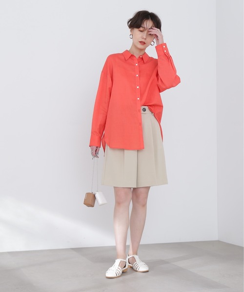 N.（N. Natural Beauty Basic）（エヌエヌナチュラルビューティーベーシック）の「◆２タックショートパンツ（その他パンツ・レディース・ベージュ/ブラック・MEDIUM）」の7枚目の写真