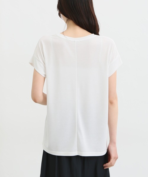 Honeys(ハニーズ)の「汗シミ軽減ロゴTシャツ(Tシャツ/カットソー・レディース・オフホワイト/ピンク/ブラック/グレイッシュベージュ/ミント・S/M/L/LL)」の11枚目の写真