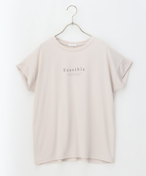 Honeys(ハニーズ)の「汗シミ軽減ロゴTシャツ(Tシャツ/カットソー・レディース・オフホワイト/ピンク/ブラック/グレイッシュベージュ/ミント・S/M/L/LL)」の19枚目の写真