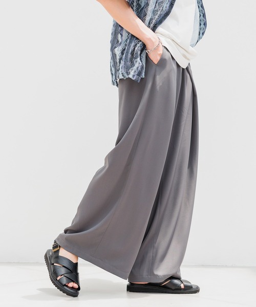 RAGEBLUE（レイジブルー）の「【WEB限定】Luxury + easy/ super wide flare slacks pants/ラグイージー/スーパーワイドフレアスラックスパンツ（スラックス・メンズ・ブラック/ライトグレー/ブラウン/ダークグレー・SMALL/MEDIUM/LARGE）」の3枚目の写真
