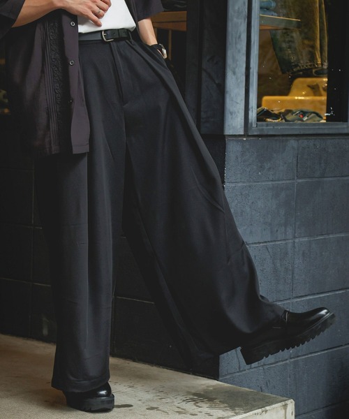 masu 23aw チェック ワイド フレア スラックス パンツ masu 23aw チェック ワイド フレア スラックス パンツ