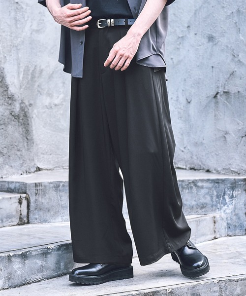 RAGEBLUE（レイジブルー）の「【WEB限定】Luxury + easy/ super wide flare slacks pants/ラグイージー/スーパーワイドフレアスラックスパンツ（スラックス・メンズ・ブラック/ライトグレー/ブラウン/ダークグレー・SMALL/MEDIUM/LARGE）」の15枚目の写真