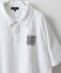 ZIP FIVE | 【ZIP FIVE】オーバーサイズラグラン半袖ポロTシャツ/胸ロゴ刺繍/ラグラン袖(ポロシャツ)