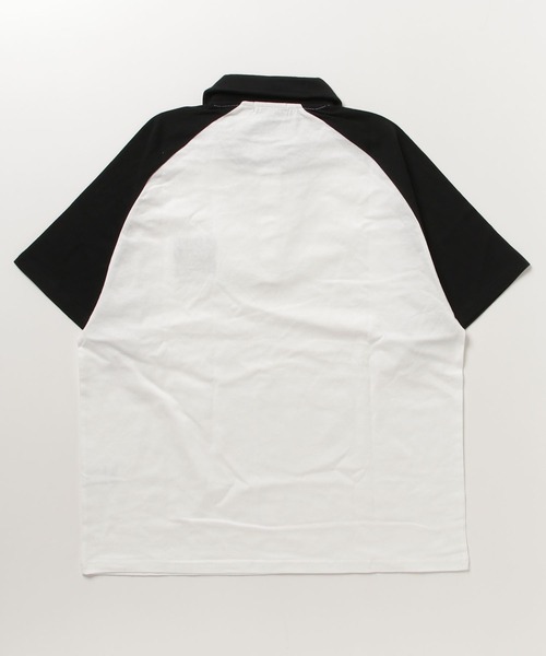 ZIP FIVE（ジップファイブ）の「【ZIP FIVE】オーバーサイズラグラン半袖ポロTシャツ/胸ロゴ刺繍/ラグラン袖（ポロシャツ・メンズ・ブラック/ホワイト×ブラック/ホワイト×グリーン/チャコールグレー×ブラック/グリーン/ホワイト・X-LARGE/MEDIUM/LARGE）」の7枚目の写真