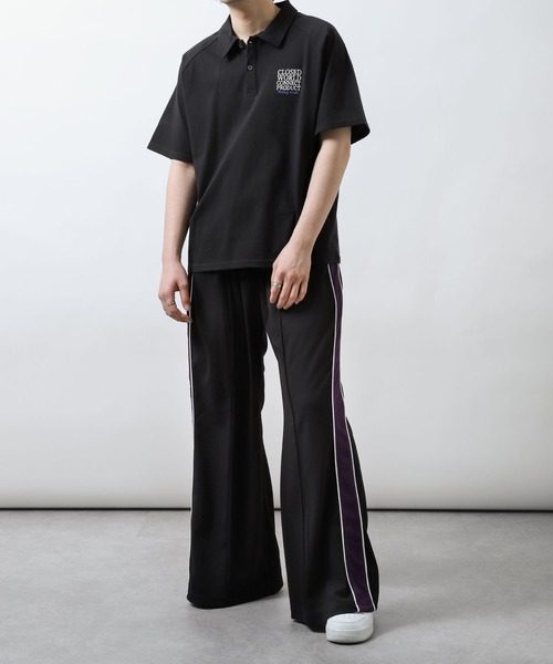 ZIP FIVE（ジップファイブ）の「【ZIP FIVE】オーバーサイズラグラン半袖ポロTシャツ/胸ロゴ刺繍/ラグラン袖（ポロシャツ・メンズ・ブラック/ホワイト×ブラック/ホワイト×グリーン/チャコールグレー×ブラック/グリーン/ホワイト・X-LARGE/MEDIUM/LARGE）」の15枚目の写真