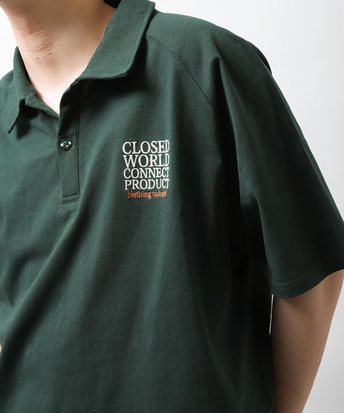 ZIP FIVE（ジップファイブ）の「【ZIP FIVE】オーバーサイズラグラン半袖ポロTシャツ/胸ロゴ刺繍/ラグラン袖（ポロシャツ・メンズ・ブラック/ホワイト×ブラック/ホワイト×グリーン/チャコールグレー×ブラック/グリーン/ホワイト・X-LARGE/MEDIUM/LARGE）」の22枚目の写真