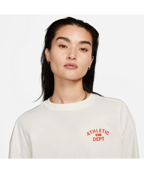 NIKE(ナイキ)の「ナイキ NIKE ナイキ NSW NCPS L/S トップ(Tシャツ/カットソー・レディース・ブラック/オフホワイト/クリーム・L/S/M/XL)」の11枚目の写真