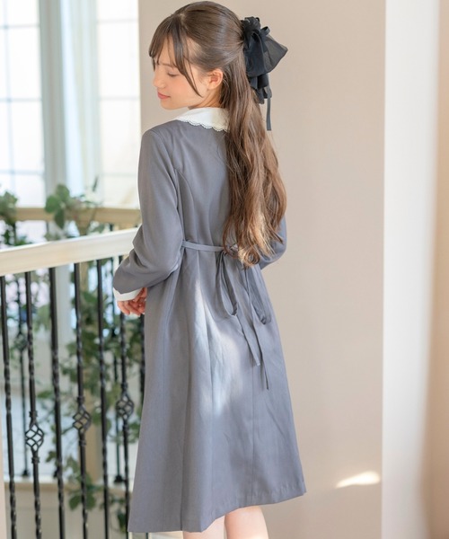 セール】スカラップ白襟ワンピース（ワンピース）｜Catherine Cottage